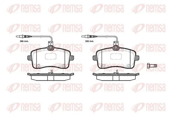 Bremsbelagsatz, Scheibenbremse Vorderachse REMSA 1102.04