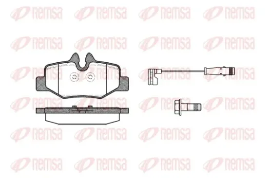 Bremsbelagsatz, Scheibenbremse Hinterachse REMSA 1110.02 Bild Bremsbelagsatz, Scheibenbremse Hinterachse REMSA 1110.02