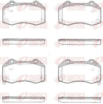 Bremsbelagsatz, Scheibenbremse Vorderachse REMSA 1113.02 Bild Bremsbelagsatz, Scheibenbremse Vorderachse REMSA 1113.02