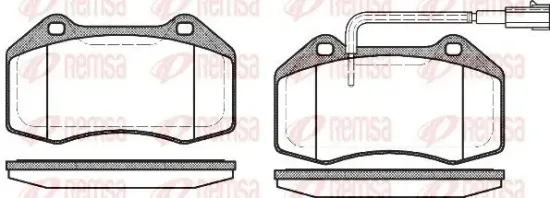 Bremsbelagsatz, Scheibenbremse Vorderachse REMSA 1113.12 Bild Bremsbelagsatz, Scheibenbremse Vorderachse REMSA 1113.12