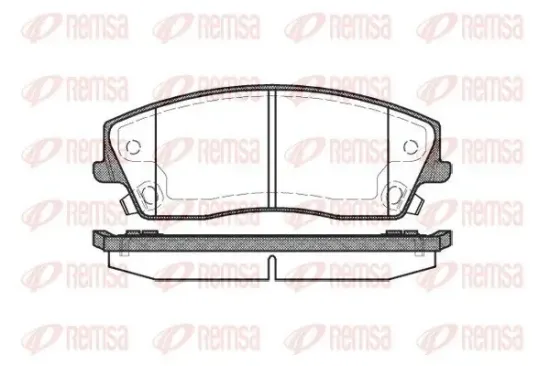 Bremsbelagsatz, Scheibenbremse REMSA 1126.08 Bild Bremsbelagsatz, Scheibenbremse REMSA 1126.08