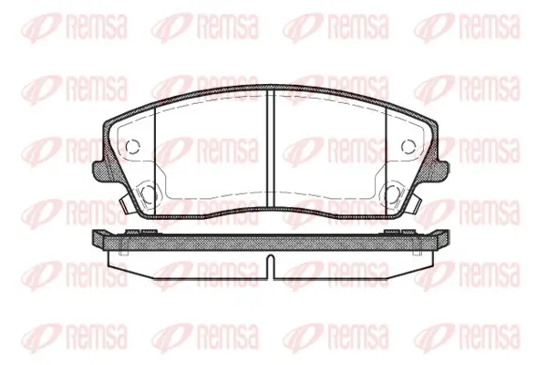 Bremsbelagsatz, Scheibenbremse Vorderachse REMSA 1126.08