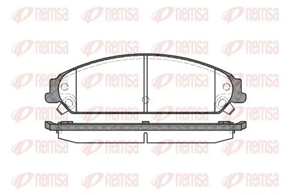 Bremsbelagsatz, Scheibenbremse REMSA 1128.08