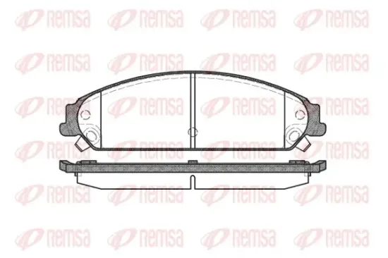 Bremsbelagsatz, Scheibenbremse Vorderachse REMSA 1128.08 Bild Bremsbelagsatz, Scheibenbremse Vorderachse REMSA 1128.08