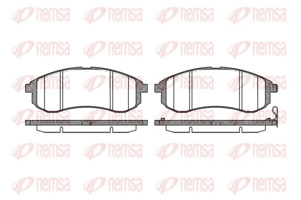 Bremsbelagsatz, Scheibenbremse Vorderachse REMSA 1129.01
