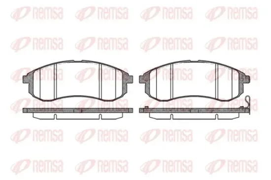 Bremsbelagsatz, Scheibenbremse Vorderachse REMSA 1129.01 Bild Bremsbelagsatz, Scheibenbremse Vorderachse REMSA 1129.01