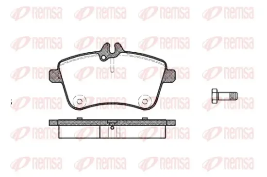 Bremsbelagsatz, Scheibenbremse Vorderachse REMSA 1130.00 Bild Bremsbelagsatz, Scheibenbremse Vorderachse REMSA 1130.00