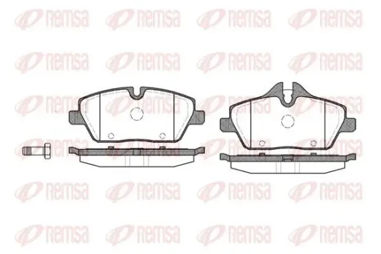 Bremsbelagsatz, Scheibenbremse Vorderachse REMSA 1131.00 Bild Bremsbelagsatz, Scheibenbremse Vorderachse REMSA 1131.00