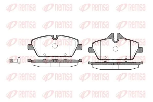 Bremsbelagsatz, Scheibenbremse Vorderachse REMSA 1131.00