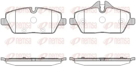 Bremsbelagsatz, Scheibenbremse Vorderachse REMSA 1131.30 Bild Bremsbelagsatz, Scheibenbremse Vorderachse REMSA 1131.30