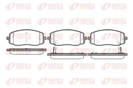 Bremsbelagsatz, Scheibenbremse Vorderachse REMSA 1133.02 Bild Bremsbelagsatz, Scheibenbremse Vorderachse REMSA 1133.02