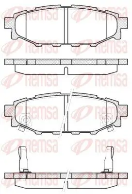 Bremsbelagsatz, Scheibenbremse Hinterachse REMSA 1136.12
