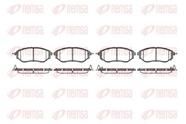 Bremsbelagsatz, Scheibenbremse Vorderachse REMSA 1137.02