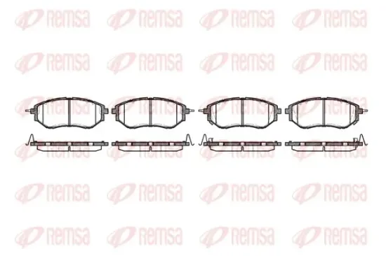 Bremsbelagsatz, Scheibenbremse Vorderachse REMSA 1137.02 Bild Bremsbelagsatz, Scheibenbremse Vorderachse REMSA 1137.02