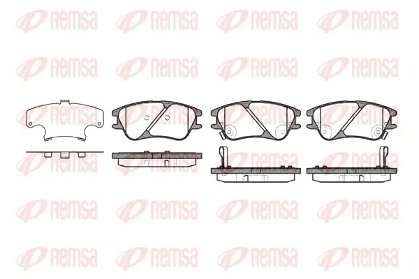 Bremsbelagsatz, Scheibenbremse Vorderachse REMSA 1139.02