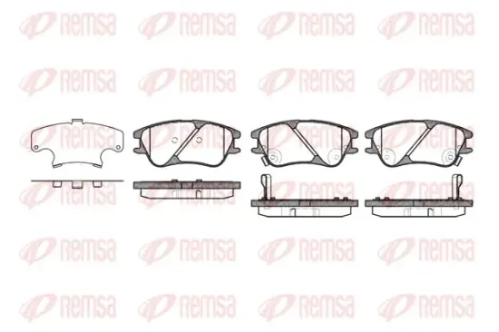 Bremsbelagsatz, Scheibenbremse Vorderachse REMSA 1139.02 Bild Bremsbelagsatz, Scheibenbremse Vorderachse REMSA 1139.02