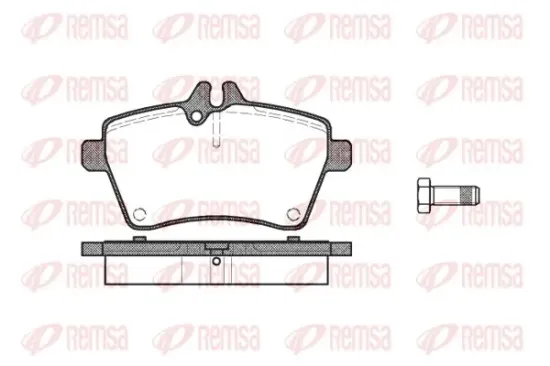 Bremsbelagsatz, Scheibenbremse Vorderachse REMSA 1144.00 Bild Bremsbelagsatz, Scheibenbremse Vorderachse REMSA 1144.00