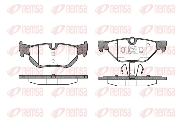 Bremsbelagsatz, Scheibenbremse Hinterachse REMSA 1145.00