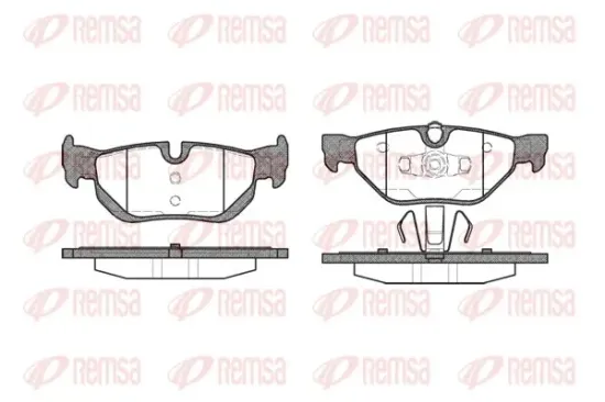 Bremsbelagsatz, Scheibenbremse Hinterachse REMSA 1145.00 Bild Bremsbelagsatz, Scheibenbremse Hinterachse REMSA 1145.00