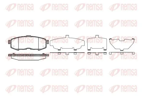 Bremsbelagsatz, Scheibenbremse REMSA 1160.00