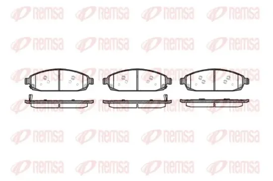 Bremsbelagsatz, Scheibenbremse Vorderachse REMSA 1173.02 Bild Bremsbelagsatz, Scheibenbremse Vorderachse REMSA 1173.02