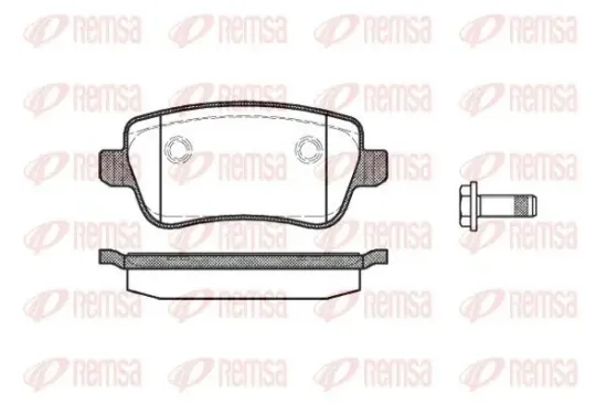 Bremsbelagsatz, Scheibenbremse Hinterachse REMSA 1178.00 Bild Bremsbelagsatz, Scheibenbremse Hinterachse REMSA 1178.00