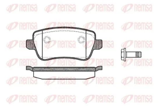 Bremsbelagsatz, Scheibenbremse Hinterachse REMSA 1178.00 Bild Bremsbelagsatz, Scheibenbremse Hinterachse REMSA 1178.00
