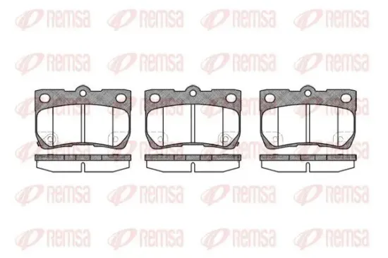 Bremsbelagsatz, Scheibenbremse Hinterachse REMSA 1181.02 Bild Bremsbelagsatz, Scheibenbremse Hinterachse REMSA 1181.02