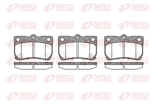 Bremsbelagsatz, Scheibenbremse Hinterachse REMSA 1181.02