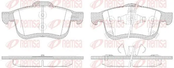 Bremsbelagsatz, Scheibenbremse Vorderachse REMSA 1183.42
