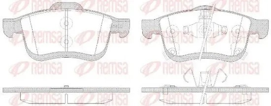 Bremsbelagsatz, Scheibenbremse Vorderachse REMSA 1183.42 Bild Bremsbelagsatz, Scheibenbremse Vorderachse REMSA 1183.42