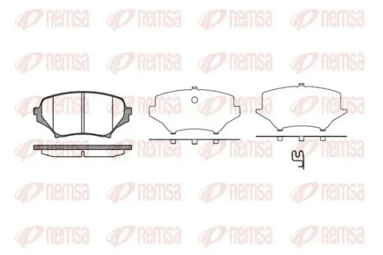 Bremsbelagsatz, Scheibenbremse Vorderachse REMSA 1189.01 Bild Bremsbelagsatz, Scheibenbremse Vorderachse REMSA 1189.01
