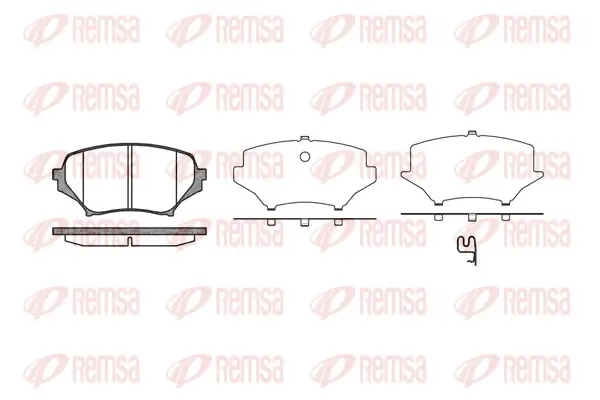 Bremsbelagsatz, Scheibenbremse Vorderachse REMSA 1189.01