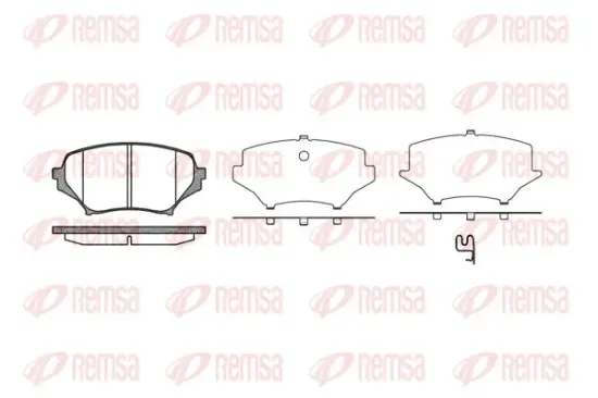 Bremsbelagsatz, Scheibenbremse Vorderachse REMSA 1189.01 Bild Bremsbelagsatz, Scheibenbremse Vorderachse REMSA 1189.01