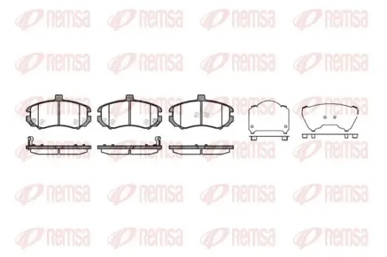 Bremsbelagsatz, Scheibenbremse Vorderachse REMSA 1194.02 Bild Bremsbelagsatz, Scheibenbremse Vorderachse REMSA 1194.02