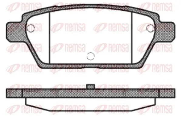 Bremsbelagsatz, Scheibenbremse Hinterachse REMSA 1195.10