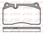 Bremsbelagsatz, Scheibenbremse Vorderachse REMSA 1200.30