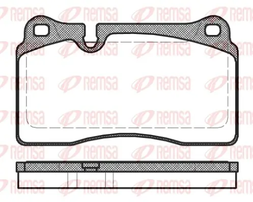 Bremsbelagsatz, Scheibenbremse Vorderachse REMSA 1200.30 Bild Bremsbelagsatz, Scheibenbremse Vorderachse REMSA 1200.30