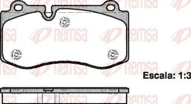 Bremsbelagsatz, Scheibenbremse REMSA 1202.00