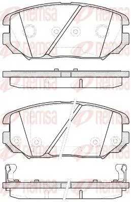 Bremsbelagsatz, Scheibenbremse Vorderachse REMSA 1204.12