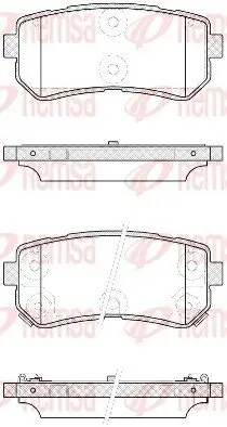Bremsbelagsatz, Scheibenbremse Hinterachse REMSA 1209.42 Bild Bremsbelagsatz, Scheibenbremse Hinterachse REMSA 1209.42