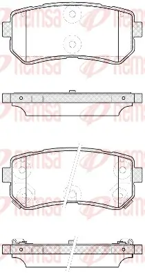 Bremsbelagsatz, Scheibenbremse Hinterachse REMSA 1209.42 Bild Bremsbelagsatz, Scheibenbremse Hinterachse REMSA 1209.42