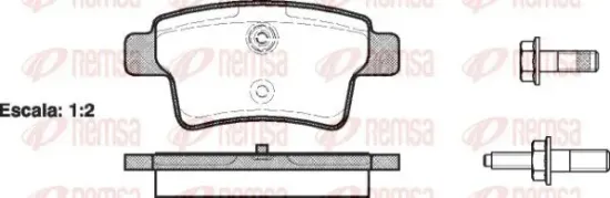 Bremsbelagsatz, Scheibenbremse REMSA 1241.00 Bild Bremsbelagsatz, Scheibenbremse REMSA 1241.00