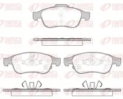 Bremsbelagsatz, Scheibenbremse Vorderachse REMSA 1248.12