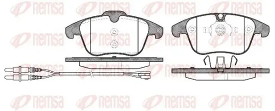 Bremsbelagsatz, Scheibenbremse REMSA 1249.01 Bild Bremsbelagsatz, Scheibenbremse REMSA 1249.01