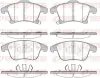 Bremsbelagsatz, Scheibenbremse Vorderachse REMSA 1249.22