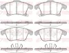 Bremsbelagsatz, Scheibenbremse Vorderachse REMSA 1249.22