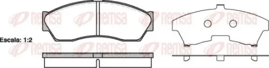 Bremsbelagsatz, Scheibenbremse Vorderachse REMSA 1253.00 Bild Bremsbelagsatz, Scheibenbremse Vorderachse REMSA 1253.00