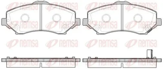 Bremsbelagsatz, Scheibenbremse Vorderachse REMSA 1259.02 Bild Bremsbelagsatz, Scheibenbremse Vorderachse REMSA 1259.02