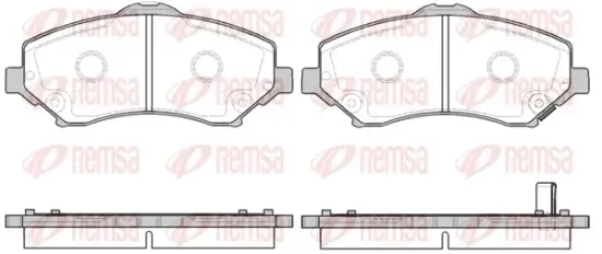 Bremsbelagsatz, Scheibenbremse Vorderachse REMSA 1259.02 Bild Bremsbelagsatz, Scheibenbremse Vorderachse REMSA 1259.02